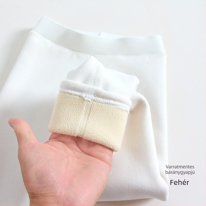 Lányka leggings polár béléssel, vastagított nadrág őszi és téli gyermek szűk nadrágok téli csont nélküli egyszínű nadrágok külső viseletre