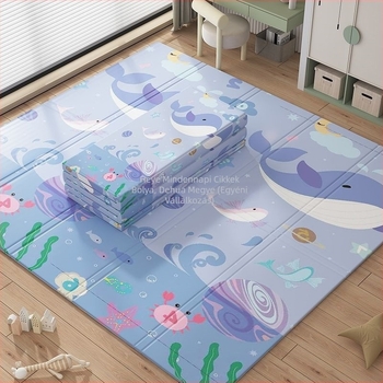 Baba mászószőnyeg Vastagított otthoni baba nappali összecsukható mászószőnyeg Szagtalan gyerekeknek való illesztett habszivacs padlószőnyeg