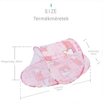 Gyermek összecsukható szúnyogháló baba telepítés nélküli szúnyogháló baba rajzfilmfigura hajó alakú szúnyogháló cipzáras szúnyogháló