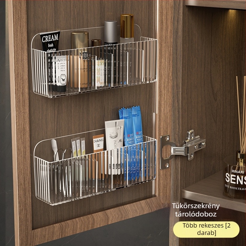 Tükrös szekrényajtó hátuljára akasztható láncos tárolóállvány, kézi láncos fülbevaló, összekapcsolt soros akasztók, gubancolódásgátló, falra szerelhető, fúrásmentes ékszerállvány