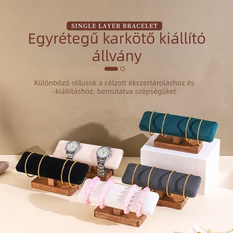 Fa ékszerkiállító állvány nyaklánc karkötő állvány órakiállító állvány karkötő ékszer állvány kellékek gyári nagykereskedelem