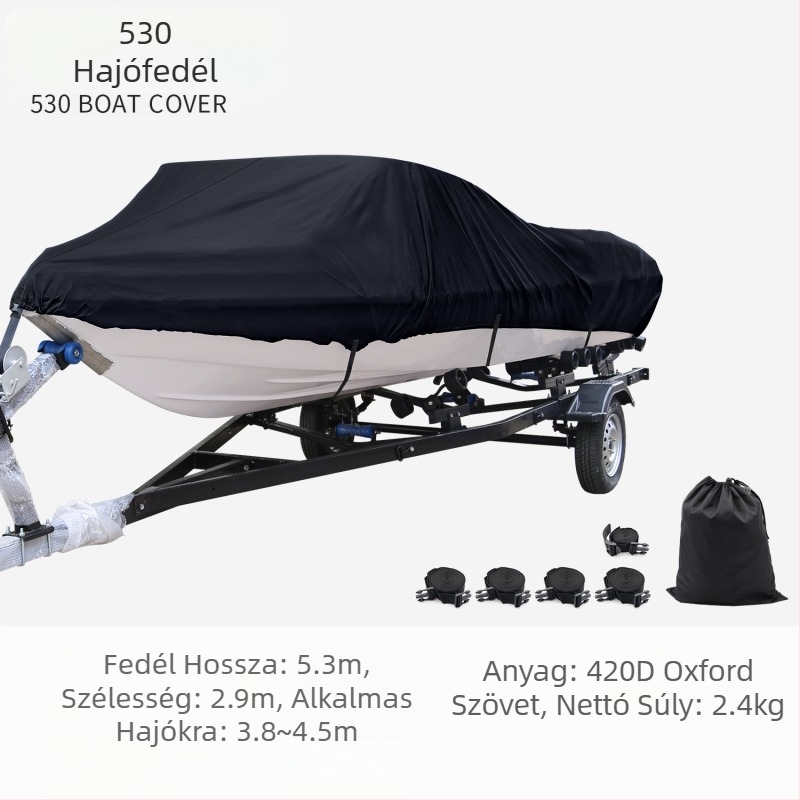Koetsu Carotsu hajótakaró, motorcsónak, tengeralattjáró porvédő huzat, napvédő hajótakaró, 420D Oxford szövet védőhuzat
