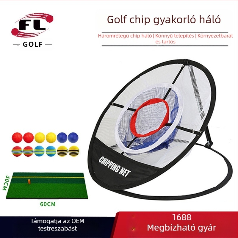 Foli gyártó határokon átnyúló legkelendőbb golf gyakorlóháló háromrétegű chippingháló készlet