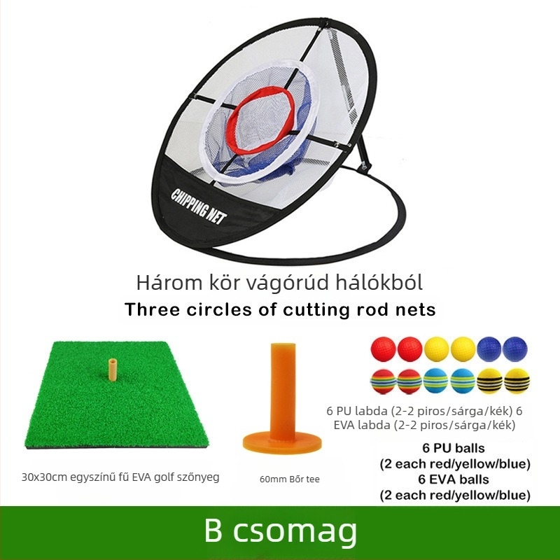Foli gyártó határokon átnyúló legkelendőbb golf gyakorlóháló háromrétegű chippingháló készlet