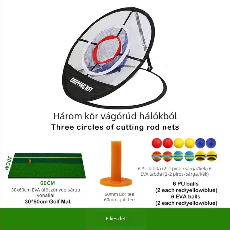 Foli gyártó határokon átnyúló legkelendőbb golf gyakorlóháló háromrétegű chippingháló készlet