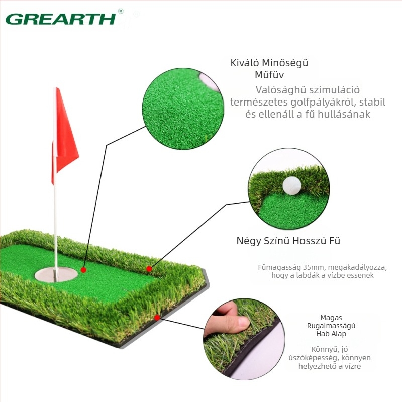 Golf Mini Vízi Zöld Kültéri Putting Gyakorló Golf Úszó Zöld Golf Szimulációs Zöld