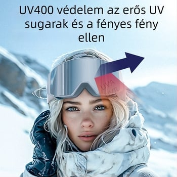 Kapvoe felhajtható síszemüveg, páramentesítő, professzionális kültéri hegymászó, szélálló szemüveg, egy- és kétoldalas hóvédő szemüveg