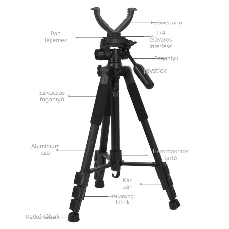 Alumíniumötvözetből készült háromlábú állvány. 5 m-es álló vadászplatform kültéri madármegfigyelő Yuntai tartó teleszkópos padlón lévő edzőkonzol