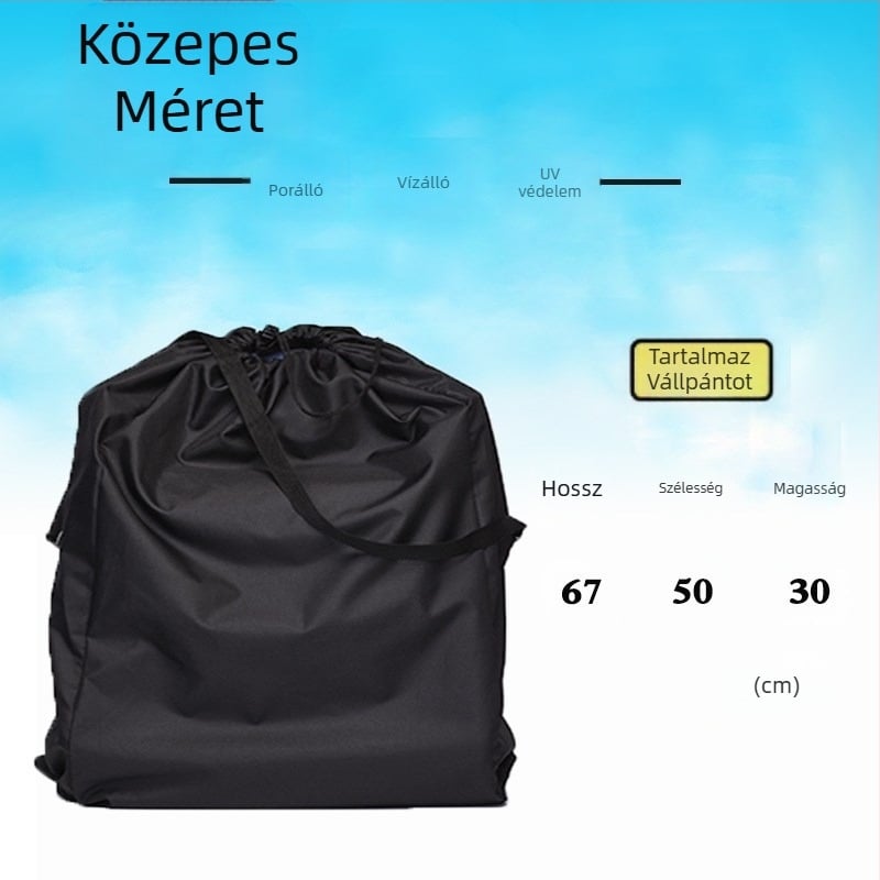 Babakocsi, nagy tárolótáska, porvédő huzat, esernyő, babakocsi huzat, univerzális biztonsági ülésbeszállás, alapvető utazási feladott táska