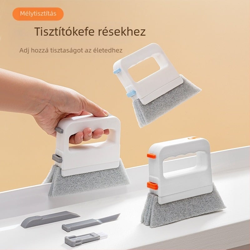 Négy az egyben ablakkefe ablakhorony tisztító kefe ablakhorony tisztító eszköz rés ablakhorony padlóvarrat porkefe kis kefe