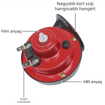 Autómódosítás Motorkerékpár Akkumulátor Autó 12V Csiga Kürt Magassugárzó Univerzális Síp 24V Vízálló Autó Elektromos Kürt