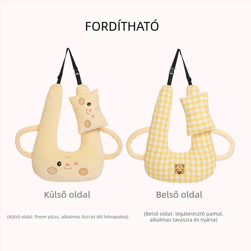 Rajzfilm autó fejtámla kreatív gyermek autó hosszú távú alvás műtárgy nyakpárna párna négy évszak univerzális alvópárna