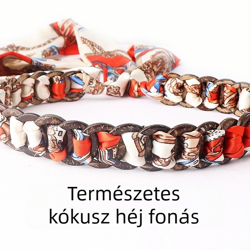 Koreai divatos szalagöv szoknyával, egyszerű, mindenhez illő, dekoratív farmer női szuper hosszú, szőtt szalagos szövetöv