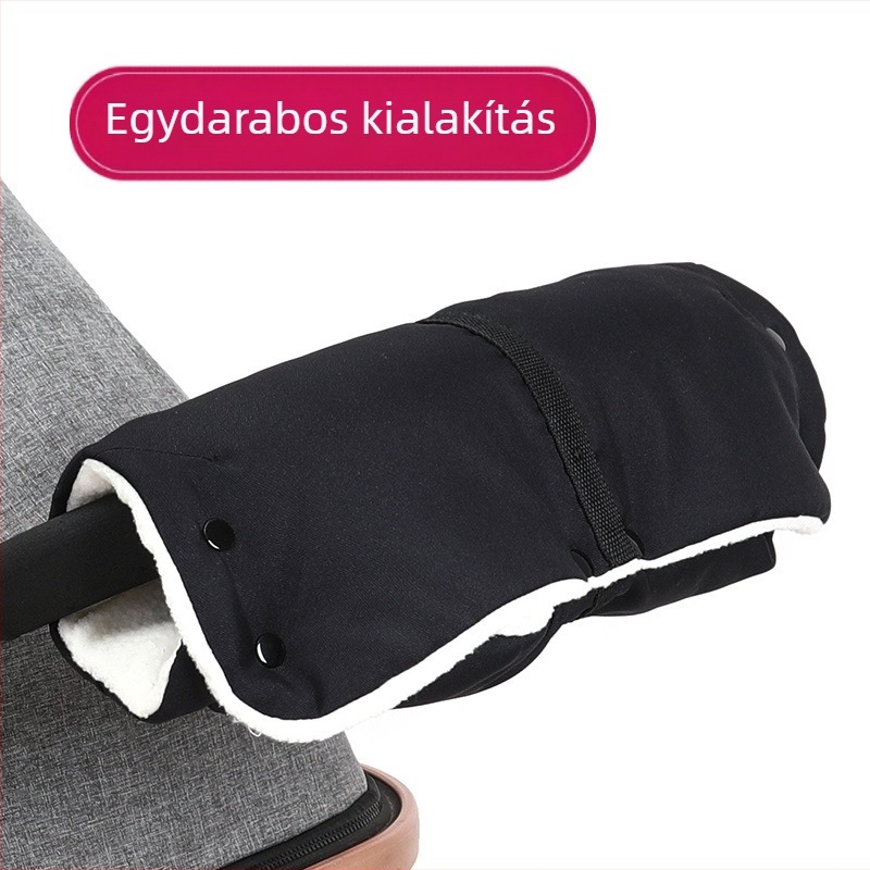 Babakocsi meleg kesztyű téli szélálló hideg plusz bársony vastag gyapjú babakocsi kesztyűk közvetlen gyári szállítás