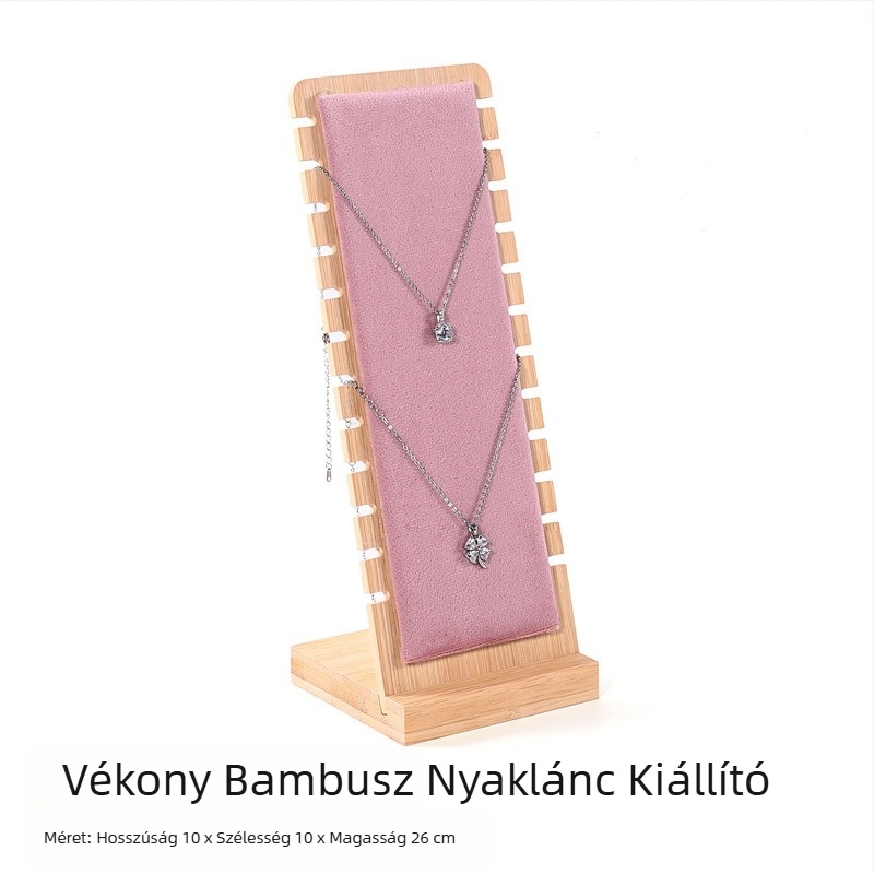 Egyszerű nyaklánc kiállító állvány ékszer kellékek nyaklánc akasztó medál ékszer kiállító állvány tömörfa ékszerállvány