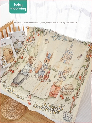 Újszülött géz fürdőlepedő hatrétegű bambusz pamut babatakaró négy évszak univerzális nagy méretű nedvszívó baba fürdőlepedő