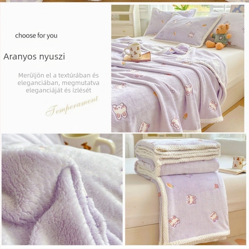 Z1L új, felhős, bolyhos takaró, tavaszi és őszi, magas tömbös takaró, szundikáló irodai rajzfilmfigura takaró, baba, vékony, üres