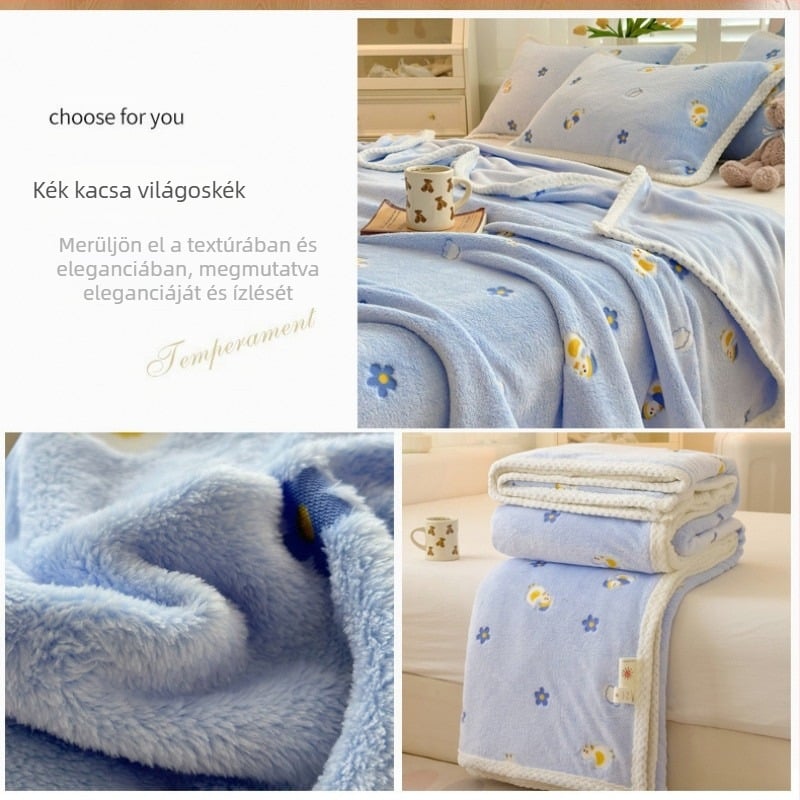 Z1L új, felhős, bolyhos takaró, tavaszi és őszi, magas tömbös takaró, szundikáló irodai rajzfilmfigura takaró, baba, vékony, üres