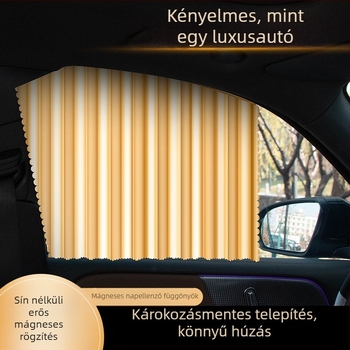 Nyári autó napvédő mágneses napellenző függöny hőszigetelés Univerzális mágneses tapadókorongos autófüggöny árnyékoló autó napellenző függöny