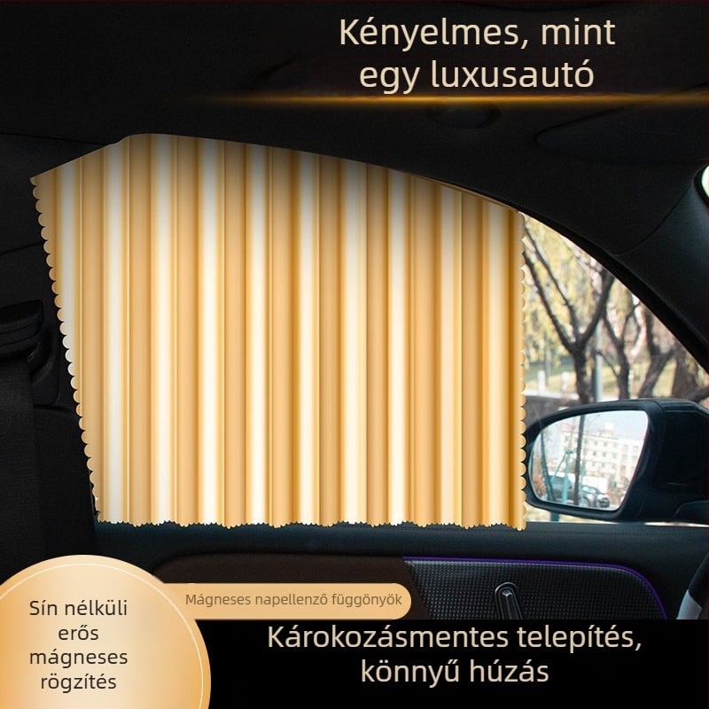 Nyári autó napvédő mágneses napellenző függöny hőszigetelés Univerzális mágneses tapadókorongos autófüggöny árnyékoló autó napellenző függöny