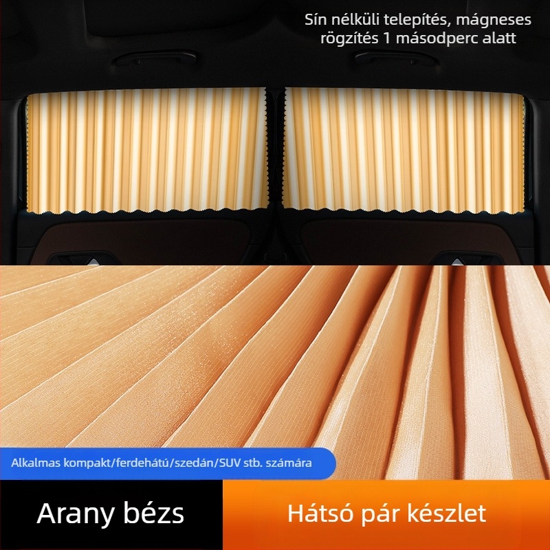 Nyári autó napvédő mágneses napellenző függöny hőszigetelés Univerzális mágneses tapadókorongos autófüggöny árnyékoló autó napellenző függöny