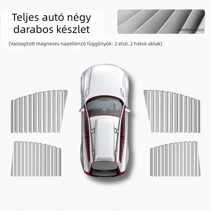 Nyári autó napvédő mágneses napellenző függöny hőszigetelés Univerzális mágneses tapadókorongos autófüggöny árnyékoló autó napellenző függöny