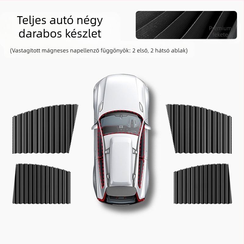 Nyári autó napvédő mágneses napellenző függöny hőszigetelés Univerzális mágneses tapadókorongos autófüggöny árnyékoló autó napellenző függöny