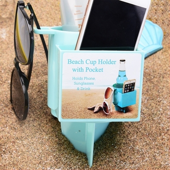 Amazon határokon átnyúló Beach pohártartó műanyag többfunkciós mobiltelefon italtároló eszköz kültéri tengerparti tároló pohártartó