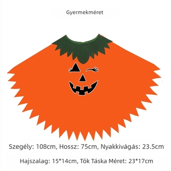 Halloween jelmez Világító felnőtt gyerekek tök köpeny kendő tök kalap öltöny köpeny iskolai party öltöztetős