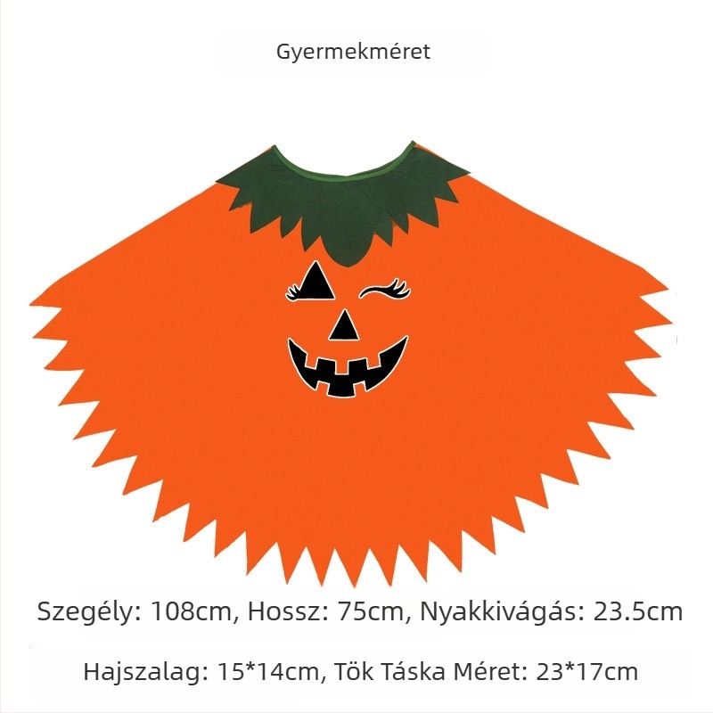 Halloween jelmez Világító felnőtt gyerekek tök köpeny kendő tök kalap öltöny köpeny iskolai party öltöztetős