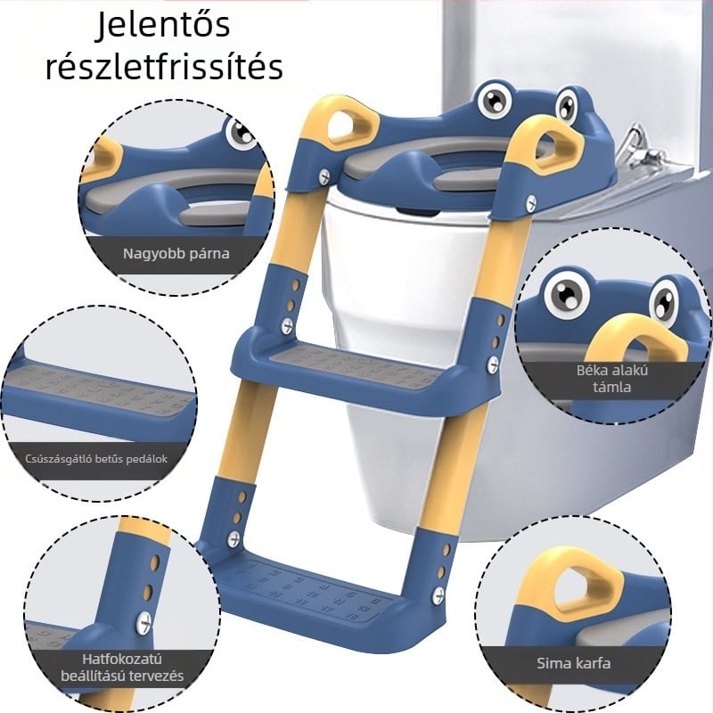 Gyerek WC lépcső WC kiegészítő műtárgy fiúknak és lányoknak állítható lépcsős gyermek WC