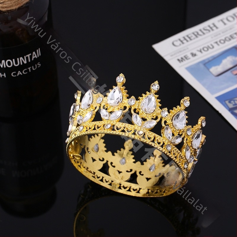 Határokon átnyúló népszerű barokk menyasszonyi korona tiara királynői báli ruha korona virágdíszítéssel különböző színekben