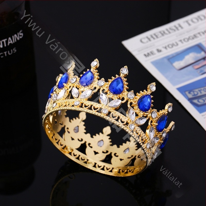 Határokon átnyúló népszerű barokk menyasszonyi korona tiara királynői báli ruha korona virágdíszítéssel különböző színekben