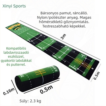 Határokon átnyúló, forró eladású otthoni irodai golfkellékek Putter Strike Ball Mat beltéri golfputter gyakorló takaró