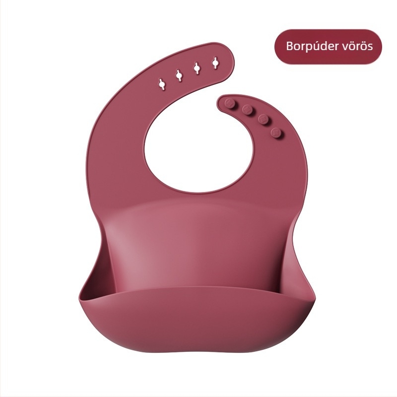 Határokon átnyúló népszerű szilikon előke baba etető előke vízálló 3D nyáladzó előke gyermek mosás nélküli szilikon előke