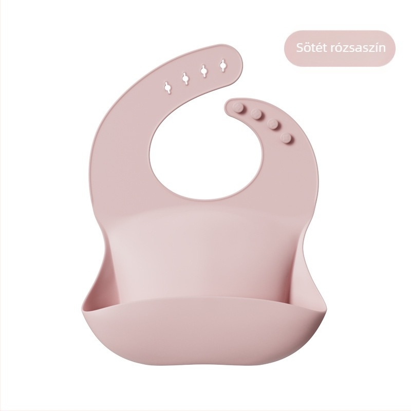 Határokon átnyúló népszerű szilikon előke baba etető előke vízálló 3D nyáladzó előke gyermek mosás nélküli szilikon előke