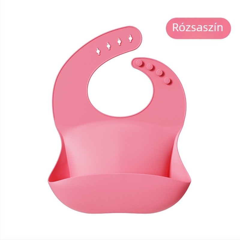 Határokon átnyúló népszerű szilikon előke baba etető előke vízálló 3D nyáladzó előke gyermek mosás nélküli szilikon előke
