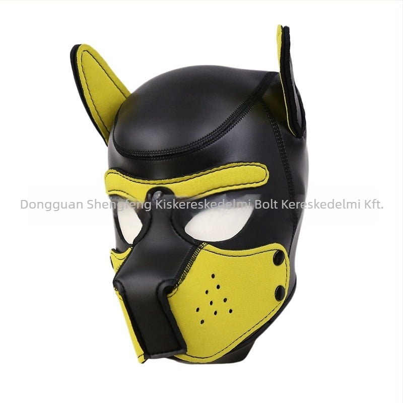 Kutyafej-takaró labdaasztal előadás kellékek maszk kutyafej jelmez móka kapucni fejfedő halloweeni kellékek játékok