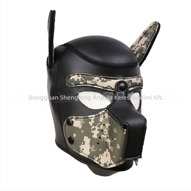 Kutyafej-takaró labdaasztal előadás kellékek maszk kutyafej jelmez móka kapucni fejfedő halloweeni kellékek játékok