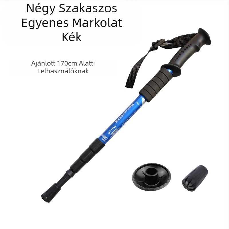 Utazási kellékek Négyrészes alumíniumötvözetből készült ponyvatartó konzol Ütéscsillapító, ultrakönnyű, egyenes fogantyúval, ívelt fogantyúval Túrabot Mankók Kültéri túrázáshoz