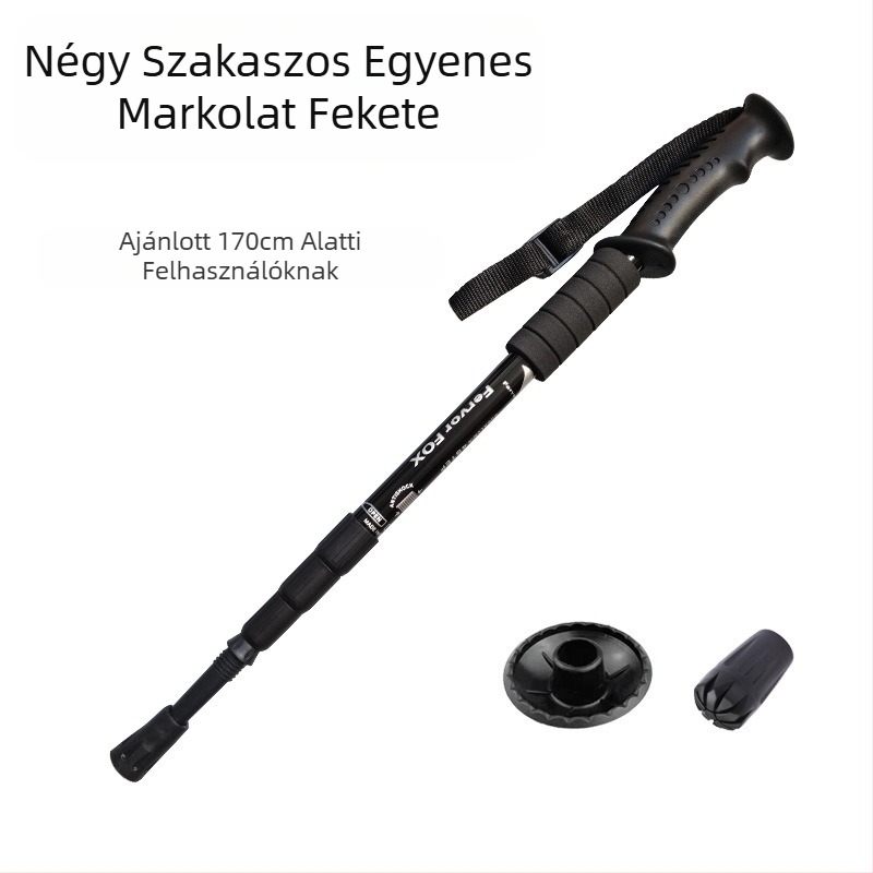 Utazási kellékek Négyrészes alumíniumötvözetből készült ponyvatartó konzol Ütéscsillapító, ultrakönnyű, egyenes fogantyúval, ívelt fogantyúval Túrabot Mankók Kültéri túrázáshoz