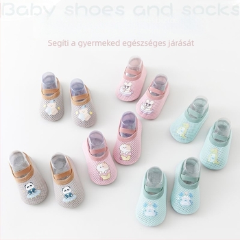 Babapadló zokni Nyári hálós vékony rész Férfi és női baba beltéri puha talpú csúszásmentes hűsítő gyerek kisgyermek padlózokni