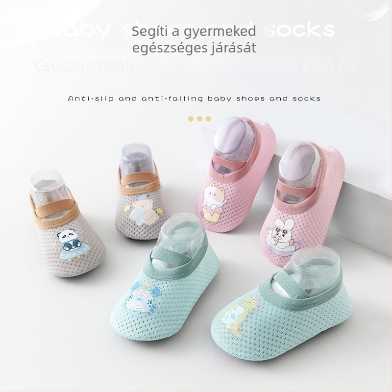 Babapadló zokni Nyári hálós vékony rész Férfi és női baba beltéri puha talpú csúszásmentes hűsítő gyerek kisgyermek padlózokni