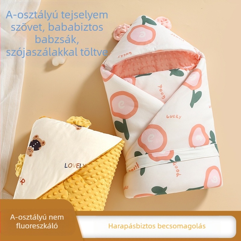 Újszülött babahordozó takaró Újszülött csomag Tiszta pamut Őszi és téli babatermi csomag Egyszemélyes bab bársony csomag Tavaszi és nyári