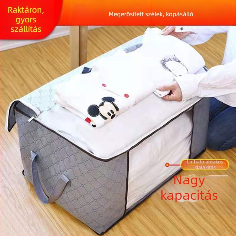 Vastag pamut takaró ruhatároló táska ruhakikészítő doboz takaró táska poggyásztáska mozgó csomagolás nagy táska