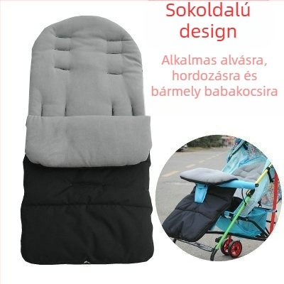 Multifunkcionális babakocsi lábvédő hálózsák baba kéztoló esernyő autó lábvédő vastagított paplan szélálló vízálló meleg