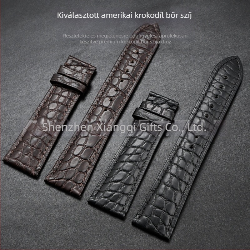 Krokodilbőr szíjas, kerek, valódi krokodilbőr univerzális óra kerek bőrszíjjal, gyártók, nagykereskedelemben raktáron