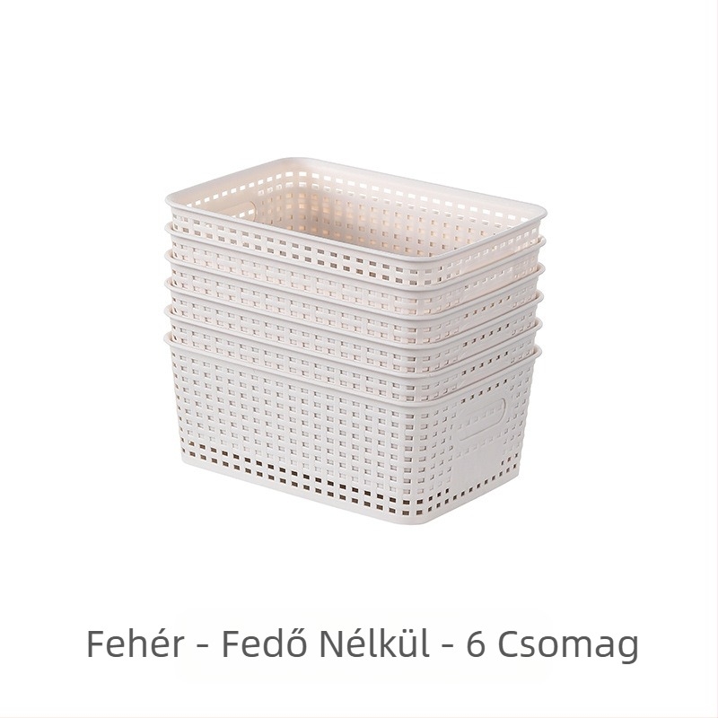 Amazon kockás rattan bambusz fedéllel ellátott tárolódoboz egyszerű konyhai asztali tárolódoboz gyári nagykereskedelem