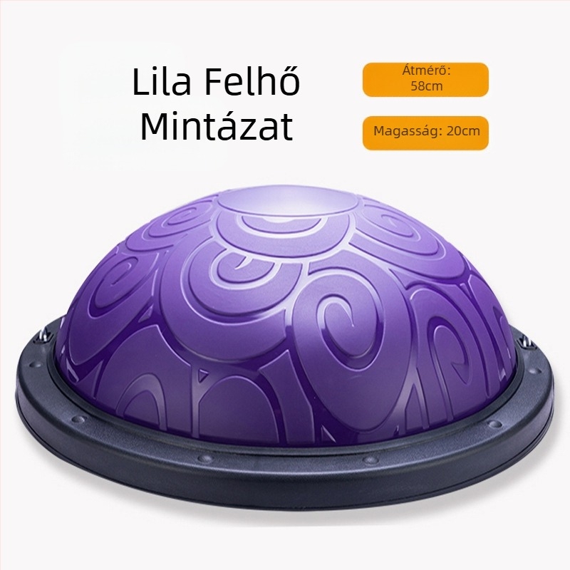 Hullámsebességű labda, félkör alakú egyensúlylabda, vastagított, robbanásbiztos jógalabda, fitnesz edzőfelszerelés, pilates, láblépés, háztartási félteke