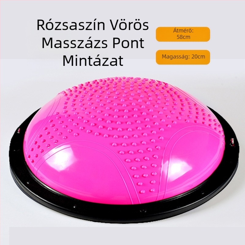 Hullámsebességű labda, félkör alakú egyensúlylabda, vastagított, robbanásbiztos jógalabda, fitnesz edzőfelszerelés, pilates, láblépés, háztartási félteke